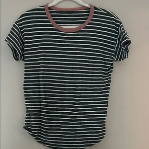 Madewell Whisper Cotton Rib-Crewneck Ringer Tee XS